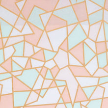 Load image into Gallery viewer, Retro Geometric Mint Blush Diagonal Metallic Lines Medical Scrub Top Unisex Style for Men & Women