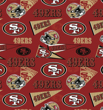 Load image into Gallery viewer, Football SF San Francisco 49ers Pennants Red Medical Scrub Top Unisex Relaxed Fit Men's Scrub Top Women's Scrub Top