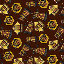 Load image into Gallery viewer, Doctor Who DALEKS Brown DR WHO Medical Scrub Top Unisex Style for Men & Women