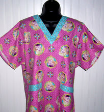 Load image into Gallery viewer, Size Medium Disney Frozen Sisters Anna Elsa Medical Scrub Shirt for Men & Women *IN STOCK *READY TO SHIP