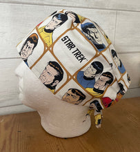Load image into Gallery viewer, Star Trek Unisex Medical Surgical Scrub Caps Star Trek Men & Women Tie Back and Bouffant Hat Styles