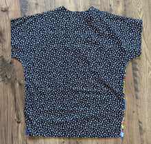 Load image into Gallery viewer, Size Small Pirates Ship Medical Scrub Top Pirate's Life 2 Toned Fabric Small Skull backing Unisex Style Shirt for Men & Women *IN STOCK *READY TO SHIP