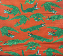 Load image into Gallery viewer, ROCKIN' CROCODILES WITH SUNGLASSES ORANGE Medical Scrub Top Unisex Style for Men & Women