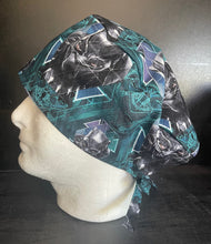Load image into Gallery viewer, Marvel BLACK PANTHER Superhero Unisex Medical Surgical Scrub Caps Men & Women Tie Back and Bouffant Hat Styles