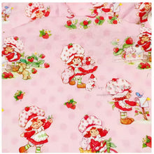 Load image into Gallery viewer, Vintage STRAWBERRY SHORTCAKE Cartoon Pink Medical Scrub Top Characters Packed Unisex Style for Men & Women