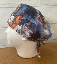 Load image into Gallery viewer, Christmas Religious Nativity Jesus Manger Scene Unisex Medical Surgical Scrub Caps Men & Women Tie Back and Bouffant Hat Styles