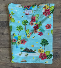 Load image into Gallery viewer, Hawaiian Parrots Hibiscus Medical Scrub Top Unisex Style for Men & Women