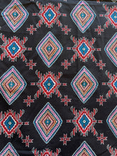 Load image into Gallery viewer, Black Southwestern Abstract Indian Geometric Print Medical Scrub Top Unisex Style for Men & Women 1 AVAILABLE