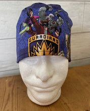 Load image into Gallery viewer, Guardian of the Galaxy Characters Purple Fabric Unisex Medical Surgical Scrub Caps Men & Women Tie Back and Bouffant Hat Styles