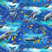 Load image into Gallery viewer, Nautical Beautiful Hawaiian Sea Tropical Fish Medical Scrub Top Unisex Style for Men & Women