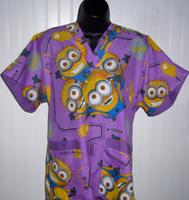 Load image into Gallery viewer, Size Medium MINIONS PURPLE w SOLID PURPLE BACK Unisex Style Shirt for Men & Women *IN STOCK *READY TO SHIP