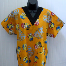 Load image into Gallery viewer, MINIONS FIREMAN BEE-DO ORANGE Medical Scrub Top Unisex Style for Men & Women