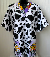Load image into Gallery viewer, Size Small MINIONS COWHIDE with PURPLE MINIONS fabric Inspired Unisex Style Shirt for Men & Women *IN STOCK *READY TO SHIP
