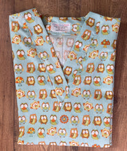 Load image into Gallery viewer, Owls Bird Medical Scrub Top Unisex Style for Men & Women