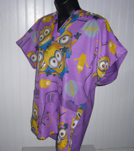 Load image into Gallery viewer, Size Medium MINIONS PURPLE w SOLID PURPLE BACK Unisex Style Shirt for Men & Women *IN STOCK *READY TO SHIP