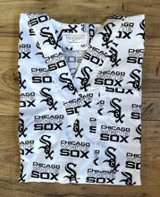 Load image into Gallery viewer, Baseball Chicago White Sox Medical Relaxed Scrub Top Unisex Style Men's Scrub Top Women's Scrub Top