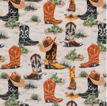 Load image into Gallery viewer, Cowboy Cowgirl Western Hats Boots Country Medical Scrub Top Unisex Style for Men & Women