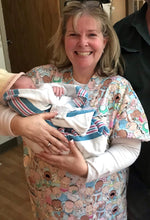 Load image into Gallery viewer, Cry Baby Labor and Delivery Nursery Fabric Nurse Medical Scrub Top Unisex Style for Men & Women