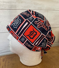Load image into Gallery viewer, DETROIT TIGERS Baseball Unisex Medical Surgical Scrub Caps Men & Women Tie Back and Bouffant Hat Styles
