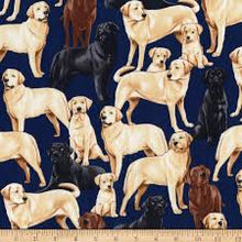 Load image into Gallery viewer, Labrador Retriever Puppy Dogs Fabric Unisex Medical Surgical Scrub Caps Men & Women Tie Back and Bouffant Hat Styles