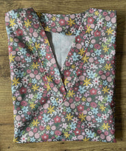 Load image into Gallery viewer, Floral Gray boho flower garden Medical Scrub Top Unisex Style for Men & Women