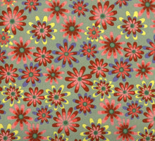 Load image into Gallery viewer, Floral Medical Scrub Top Packed Flowers Green Unisex Style for Men & Women