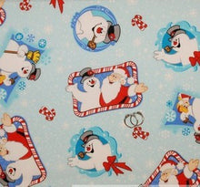 Load image into Gallery viewer, Christmas Frosty the Snowman Holiday Cartoon Medical Scrub Top Unisex Style for Men & Women