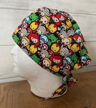 Load image into Gallery viewer, Marvel AVENGERS KAWAII Characters Super Heroes Unisex Medical Surgical Scrub Caps Men & Women Tie Back and Bouffant Hat Styles