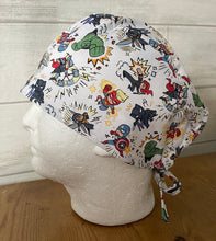 Load image into Gallery viewer, Marvel Avengers Superhero Characters Unisex Medical Scrub Caps Men & Women Tie Back Bouffant Hat Styles