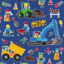 Load image into Gallery viewer, LEGO CONSTRUCTION WORKERS BLUE Unisex Medical Surgical Scrub Caps Men & Women Tie Back and Bouffant Hat Styles