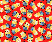 Load image into Gallery viewer, Minions Despicable Me Red Fabric Unisex Medical Surgical Scrub Caps Men & Women Tie Back and Bouffant Hat Styles