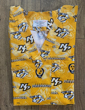 Load image into Gallery viewer, Hockey Nashville Predators Medical Scrub Top Unisex Relaxed Style Men's Scrub Top & Women's Scrub Top