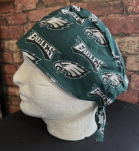 Load image into Gallery viewer, PHILADELPHIA EAGLES FOOTBALL Unisex Medical Surgical Scrub Caps Men & Women Tie Back and Bouffant Hat Styles