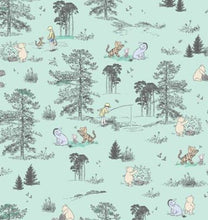 Load image into Gallery viewer, Winnie the Pooh Medical Scrub Top Characters Green 100 Acres Woods Unisex Style for Men & Women