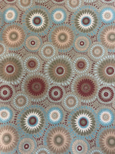 Load image into Gallery viewer, Retro Floral Circles Medical Scrub Top Packed Flowers Sage Unisex Style for Men & Women