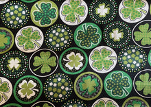 Load image into Gallery viewer, Happy St. Patrick's Day Shamrocks Green Black Medical Scrub Top Unisex Style for Men & Women