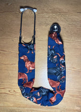 Load image into Gallery viewer, Variety of Brown & Black Wiener Dachshund Puppy Dogs on Navy Fabric Stethoscope cover for Medical Professionals