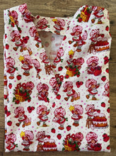 Load image into Gallery viewer, Vintage STRAWBERRY SHORTCAKE Cartoon Medical Scrub Top Characters Packed Unisex Style for Men & Women