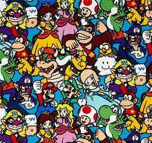 Load image into Gallery viewer, Nintendo Video Game SUPER MARIO CHARACTERS PACKED Medical Scrub Top Unisex Style for Men & Women