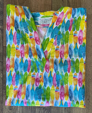 Load image into Gallery viewer, Watercolor Surfboards Medical Scrub Unisex Style for Men & Women