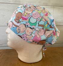 Load image into Gallery viewer, Crying Babies Nursery Labor and Delivery Nurse Fabric Unisex Medical Surgical Scrub Caps Men & Women Tie Back and Bouffant Hat Styles
