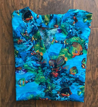 Load image into Gallery viewer, Nautical Medical Scrub Top Beautiful Sea Bright Tropical Fish Unisex Style for Men & Women