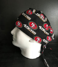 Load image into Gallery viewer, SF 49ERS FOOTBALL Unisex Medical Surgical Scrub Caps Men & Women Tie Back and Bouffant Hat Styles