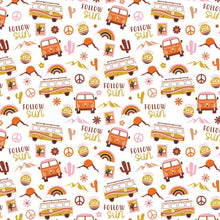 Load image into Gallery viewer, RETRO Hawaiian Follow the Sun VW Van Peace Sign Medical Scrub Top Unisex Style Men's Women's