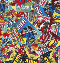 Load image into Gallery viewer, Super Heroes Comic Book Covers Character Wolverine Captain America Iron Man Thor Hulk Fabric Nurse Medical Scrub Top Unisex Style Shirt for Men & Women