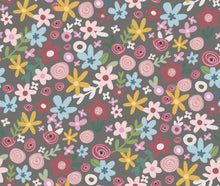 Load image into Gallery viewer, Floral Gray boho flower garden Medical Scrub Top Unisex Style for Men & Women