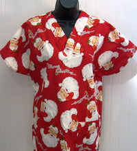 Load image into Gallery viewer, Christmas Medical Scrub Top Vintage Old Fashion Classic Santa Claus Unisex Style for Men & Women