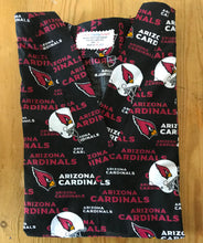 Load image into Gallery viewer, Football Arizona Cardinals Medical Scrub Top Unisex Relaxed Fit Men's Scrub Top Women's Scrub Top