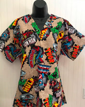 Load image into Gallery viewer, Marvel Superhero Medical Scrub Top Captain America Iron Man Thor Hulk Unisex Style for Men & Women