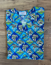 Load image into Gallery viewer, Toy Story Medical Scrub Top Buzz Lightyear Space Ranger Unisex Style for Men & Women